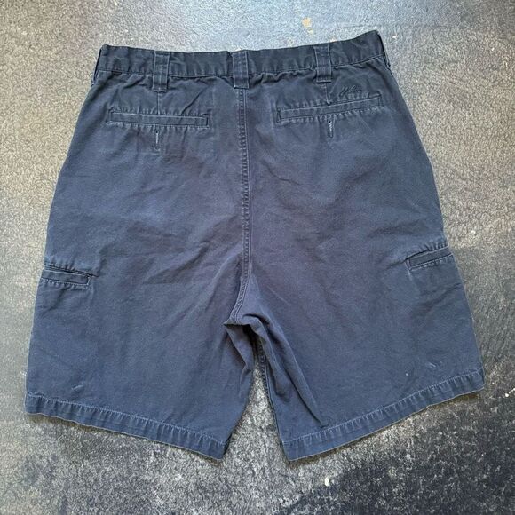 Hobie Flat Front Distressed Shorts Size 34 Side Pockets 100% Cotton Surf Style - Picture 5 of 13